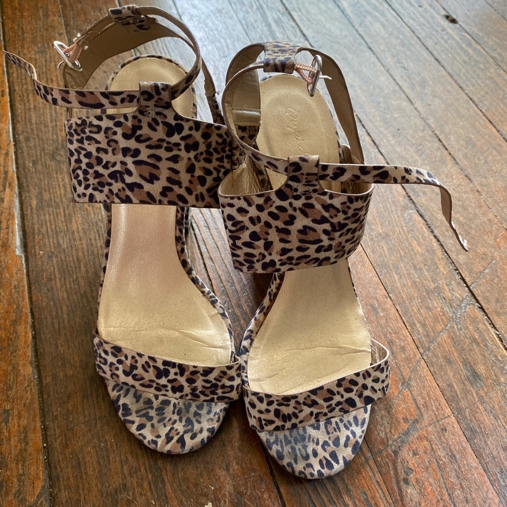 Leopard print heels